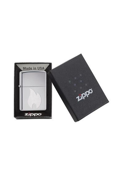 Zippo Çakmak 250 Zıppo Flame Zıppo 3numara Gri