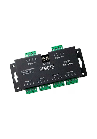 Rgb Sinyal Amplifikatörü Tekrarlayıcı Adreslenebilir Programlanabilir Led Şerit Sp901e Piksel Kontrol Cihazı Diğer