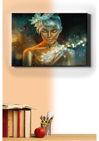 Webstyle Sayılarla Boyama Seti Kasnaklı Altın Kız 60 X 75 Cm