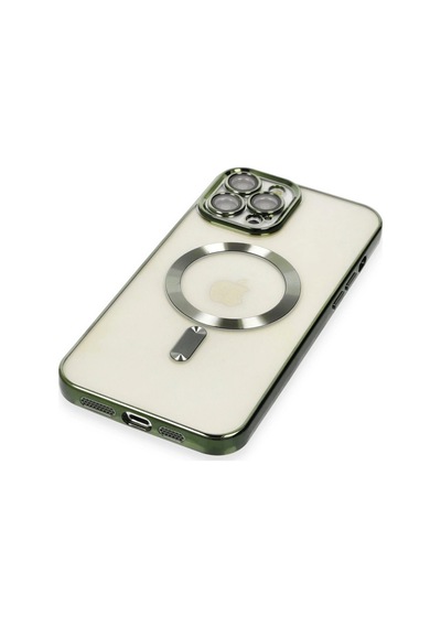 Hnrlıshp Newface Apple iPhone Uyumlu  12 Pro Max Kılıf Kross Magneticsafe Kapak - Koyu Yeşil