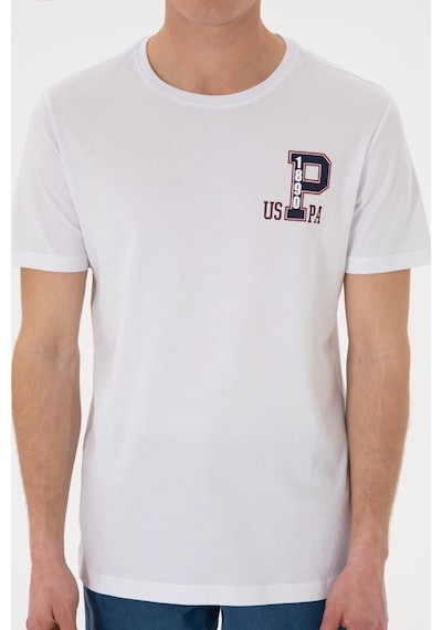 U.S. Polo Assn. Erkek Regular Fit Bisiklet Yaka Beyaz Tişört 50306897-VR013