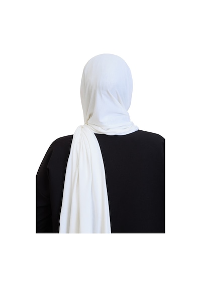 Modish Group Penye Boyun Kapamalı Şal Başörtü Hazır Giyim Turban Esnek Jersey Şal Krem