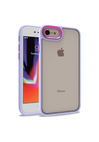 Apple Uyumlu iPhone 7 Kılıf Zore Flora Buton,Kenar Çevresi Renkli Kılıf