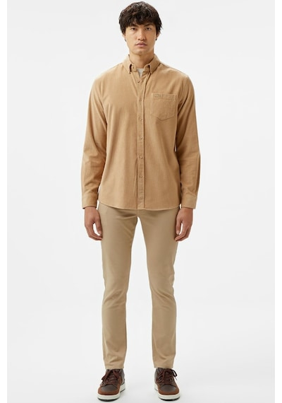 Lacoste Men's Regular Fit Button-down Collar Velvet Shirt Brown Erkek Düğmeli Yaka Kadife Gömlek Kahverengi Lacoste Men's Regular Fit Button-down Collar Velvet Shirt Brown Erkek Düğmeli Yaka Kadife Gömlek Kahverengi