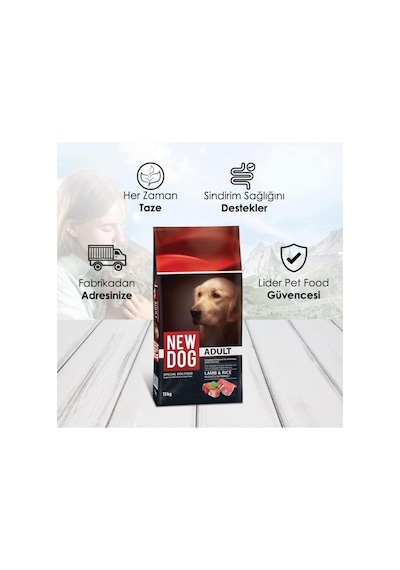 New Dog Newdog Kuzu Etli Pirinçli Yetişkin Köpek Maması 15 Kg