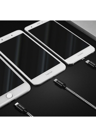 Dux Ducis 3In1 Lightning + Type C + Mikro Kopmaz Usb Kablo Gri-Siyah
