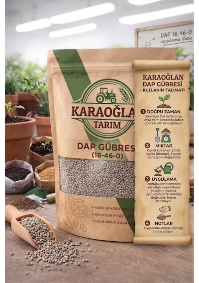 Dap Gübresi 18-46-0 2 Kg Bitki Kök Geliştirici Ve Verim Artırıcı Taban Gübresi 1 Adet