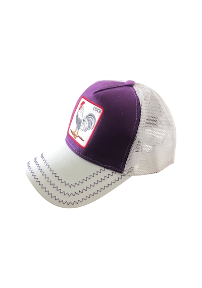 Bd Tekstil Horoz Baskılı Mor Şapka Mor