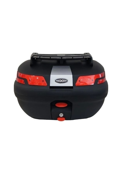 Maxem Sl-45 Litre Arka Çanta, Üst Bagaj, Sırt Dayama Takımı - 45 Litre Motosiklet Arka Çanta Topcase Siyah