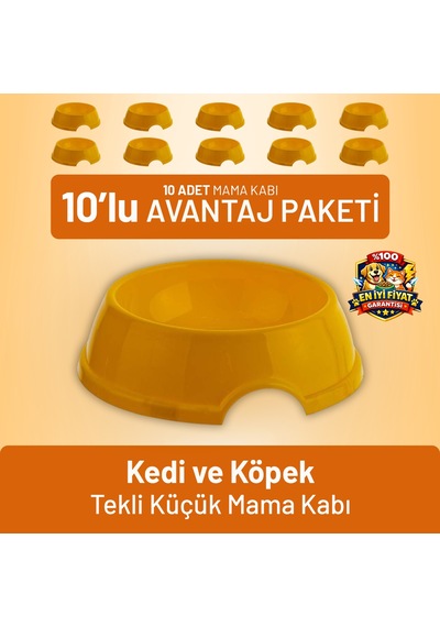 Kedi Ve Köpek Tekli Küçük Mama Kabı - 10 Adet