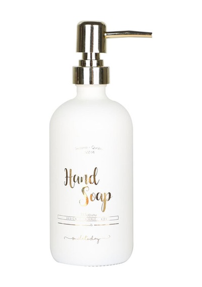 Beyaz Cam El Sabunu Şişesi - 500 Ml Hand Wash Beyaz Beyaz
