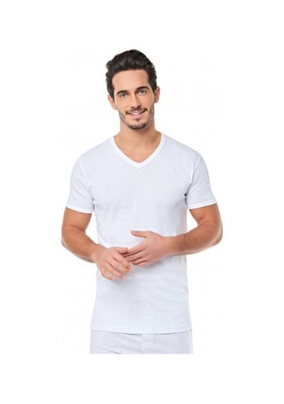 Erkek Siyah Ribana V Yaka T-shirt 6'lı Ekonomik Paket Sy0061 001