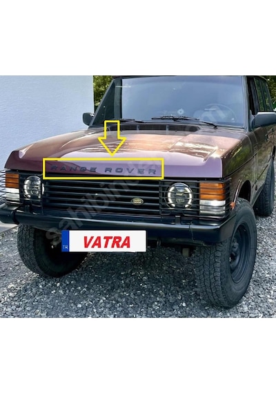 Range Rover 4.2 Uyumlu Siyah Range Rover Kaput Yazısı