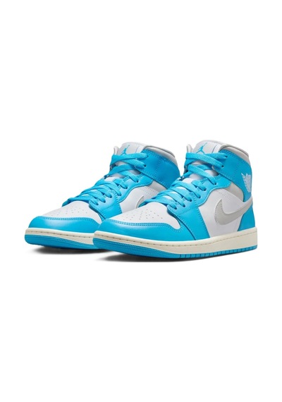 Nike Air Jordan 1 Mid Unisex Leather Sneaker Hakiki Deri Bilekli Günlük Spor Ayakkabı Beyaz Mavi Beyaz - Mavi Nike Air Jordan 1 Mid Unisex Leather Sneaker Hakiki Deri Bilekli Günlük Spor Ayakkabı Beyaz Mavi Beyaz - Mavi