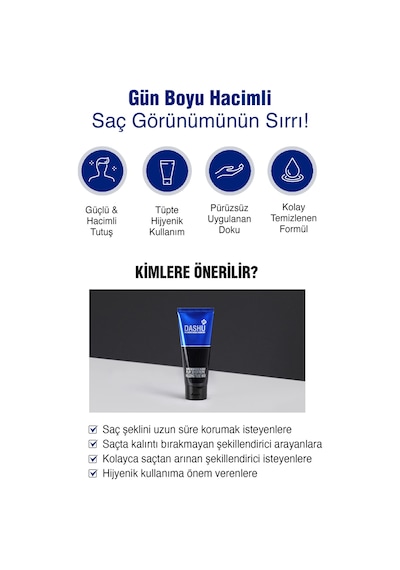 Hijyenik Kullanım Sunan Kalıntı Bırakmayan Ultra Güçlü Dashu Play 3d Extreme Holding Tube Wax 200ml