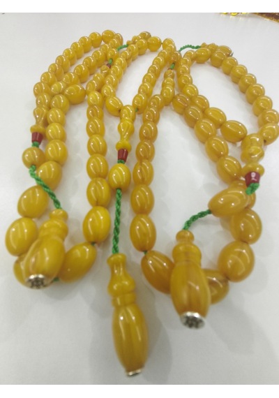 Zeyzun Usta Bilek Boy Efe Maskot Sıkma Kehribar Tespih 15x11 Mm B