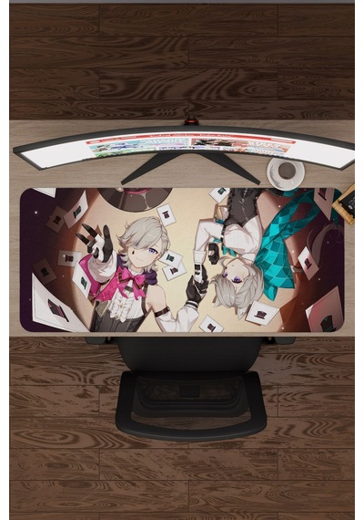 Lyney Genshin Impact Anime Gacha V5 - 90x40 Xxl Gaming Mouse Pad Fare Altlığı