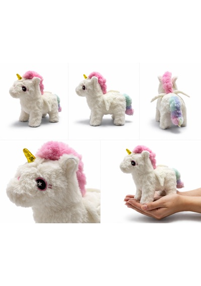 Pilli Hareketli Unicorn Oyuncak Beyaz
