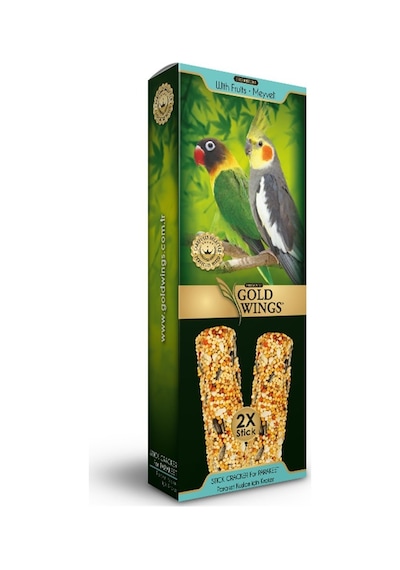 Gold Wings Premium Paraket Krakeri Meyveli 2'li 3 Adet