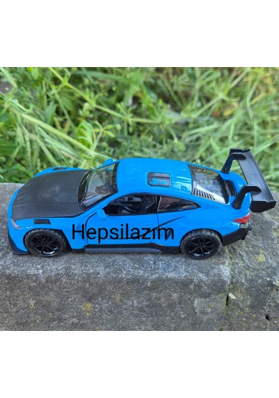 Oyuncak Spor Araba 14 Cm Metal Diecast Model Çek Bırak Açılır Kapı Bmw M4 Gt3 Competition Mavi