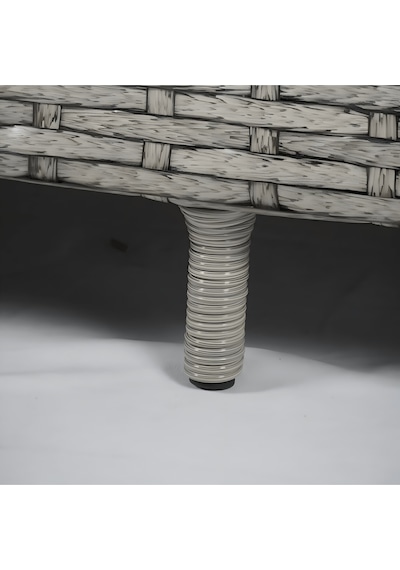 Filamak Rattan Bahçe Balkon Mobilyası 3 1 1 Masa Oturma Grubu Bora Deluxe Gri
