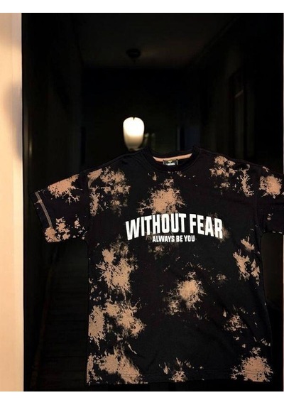 Carinos Erkek Çocuk Batik Desenli Oversize Tshirt-14552 SIYAH