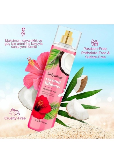 Bodycology Coconut Hibiscus Fragrance Mist Hindistanceviz Ve Hibiskus Kokulu Kadın Vücut Spreyi