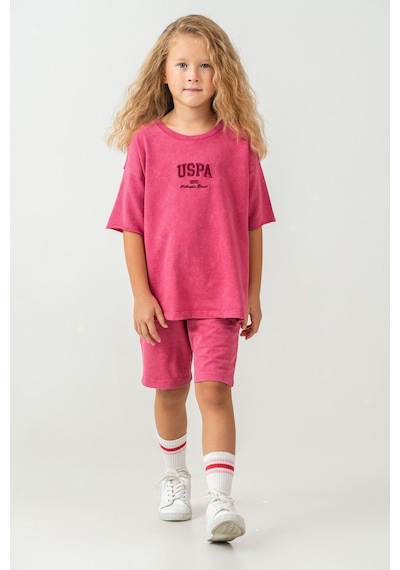 U.s. Polo Assn. Kız Çocuk Pembe Bermuda Takım Us2530-c-v2 Pembe