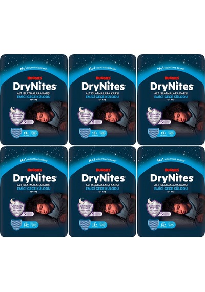 Drynites Emici Gece/külot Bez Erkek 13+yaş 48-60kg Xl 120 Adet XL 6'lı