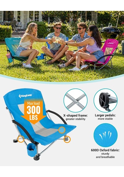 Lilac Beach Chair Plaj Ve Dinlenme Sandalyesi Blue Çok Renkli