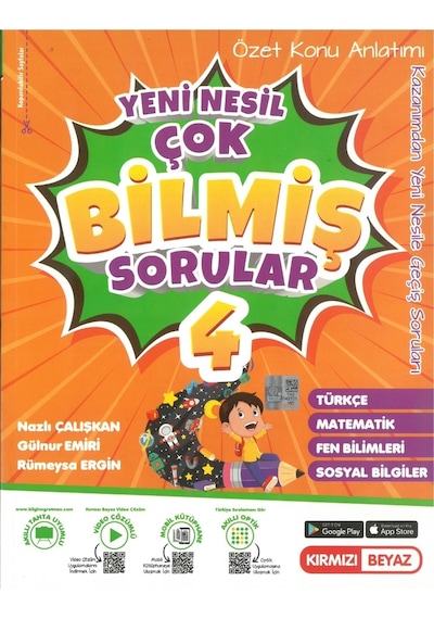 4. Sınıf Tüm Dersler Yeni Nesil Çok Bilmiş Sorular -  Kırmızı Beyaz Yayınları