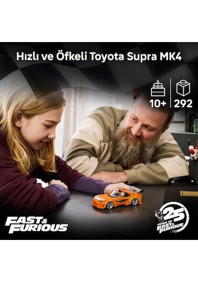 LEGO® Speed Champions Hızlı ve Öfkeli Toyota Supra MK4 77260 - 10 Yaş Üzeri için Özel Jant İçeren Oyuncak Yapım Seti (292 Parça)