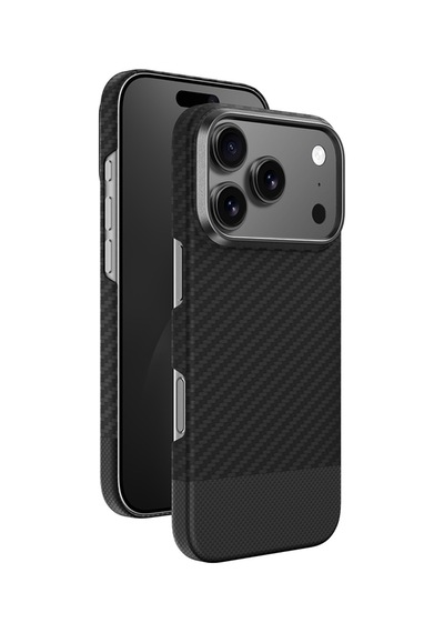 Apple Uyumlu iPhone 17 Pro Max Kılıf M-safe 1500d Aramid Fiber Amazingthing Titan Max Seri Kapak Siyah-gri Siyah - Gri