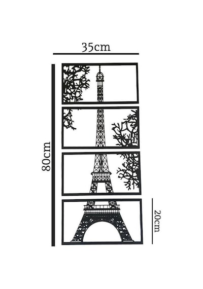 Paris Eyfel Kulesi Tablosu Ahşap Dekoratif Duvar Tablosu