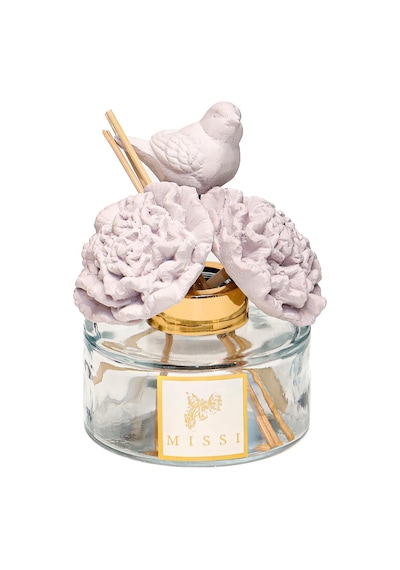 Bloom & Breeze Serisi- Lila Seramik Taşlı Doğal Bambu Kamış Seti Karışık