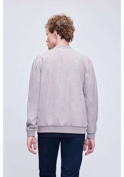 Hatemoğlu Gri Regular Fit Bomber Yaka Mevsimlik Mont 35123023d003 Ag1 Gri