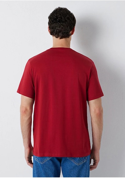 Mavi M0612732-89065 Mavi Logo Baskılı T-shirt Erkek Tişort KIrmızı