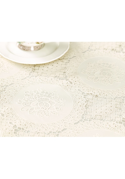 Madame Coco Roni Pvc Masa Örtüsü - Ekru - Bej - 140x140 Cm Maor0000000006140 X 140 Cm-ekru