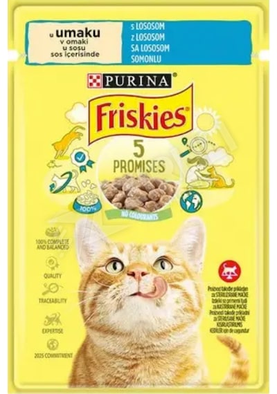 5 Adet Friskies Somonlu Yaş Kedi Maması 85 Gr