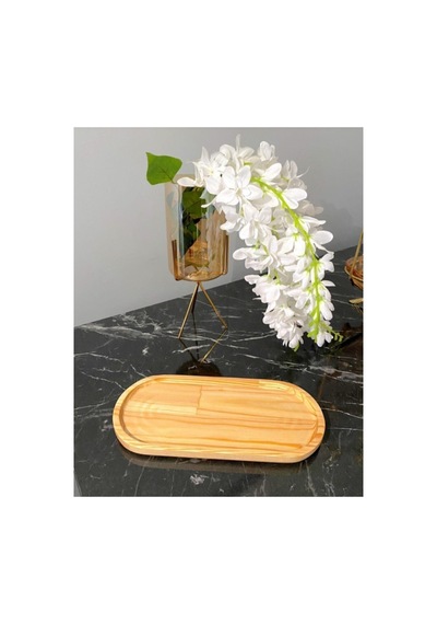 Doğal Ahşap Yağdanlık Altlık Stand Ölçüsü 27 12 Cm Sarı Sarı