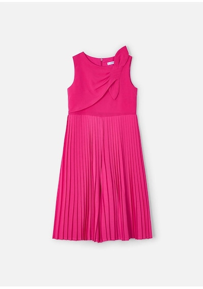 Kız Çocuk Fiyonklu Tulum Pembe 3872 Pembe