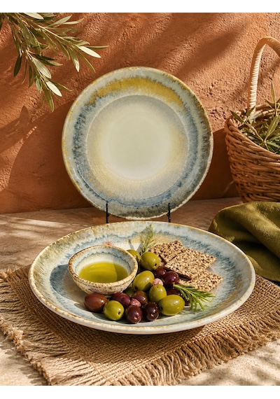 Büyük Çukur Tabak / Çorba / Makarna / Sulu Yemek Tabağı 24 Cm 400 Cc Bonna Knidos Gourmet Soup Plate