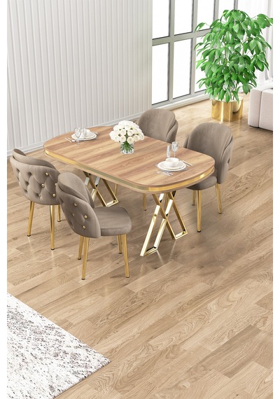 Canisa Zae Serisi 90x168 Lak Panel Hazar Gold Ayak Masa Takımı 4 Cappucino Sandalye Hazar Masa Cappucino Sandalye Ayaklar Gold Canisa Zae Serisi 90x168 Lak Panel Hazar Gold Ayak Masa Takımı 4 Cappucino Sandalye Hazar Masa Cappucino Sandalye Ayaklar Gold