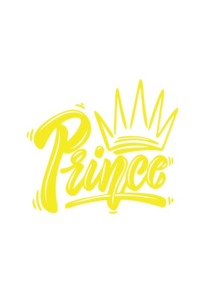 Prince Sticker 17x17 Cm Sarı