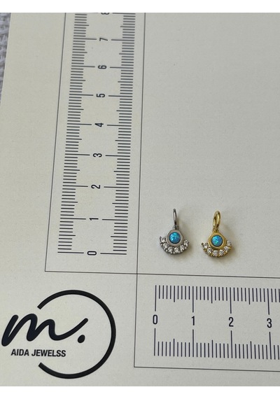 925 Ayar Gümüş Opal Taşlı Minimal Tasarım Pırlanta Model Zincirli Gümüş Kolye 45 Cm
