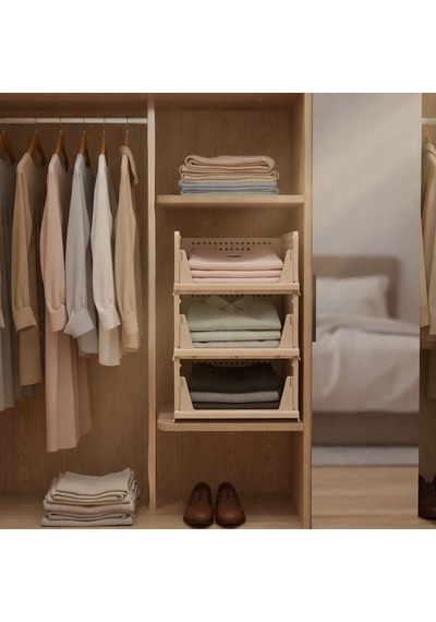 Decorev Organizer 3 Katlı Kayar Raf Kahverengi