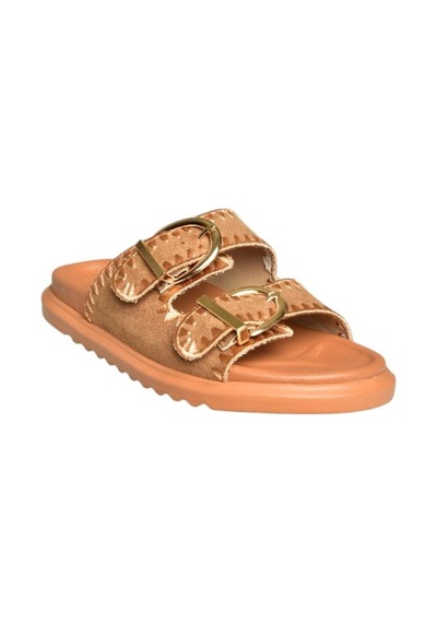 Fox Shoes U267146202 Taba Süet Kadın Terlik Taba-süet