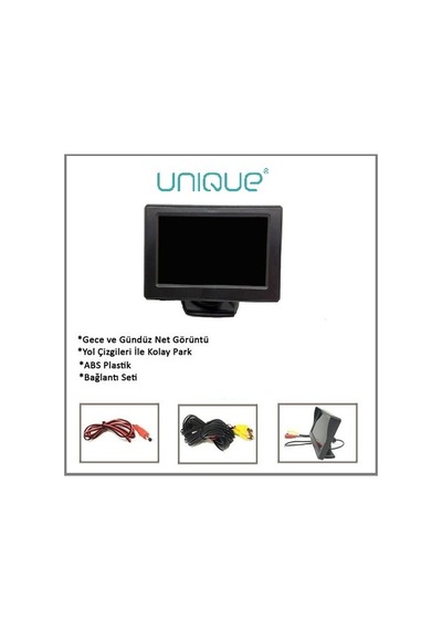 UNIQUE UQ-D1 4,3 inç Monitör