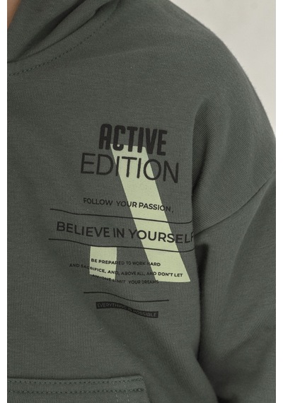 Rolypoly Erkek Çocuk Believe In Yourself Haki Eşofman Takımı Rp3882-c-v1 Rp3882-c-v1