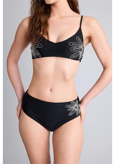 Defacto Regular Fıt Nakışlı Bikini Alt E3286ax26smbk81 Siyah-bk81